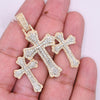 Triple Cross Diamond Pendant (3.50CT) in 10K Gold