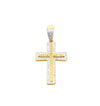 10K Gold Cross Pendant with 0.33CT Diamonds with Gold Studs with 0.15CT Diamonds