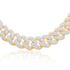 Iced Out Diamond Monaco Cuban Link Chain (32.50CT) in 10K Gold - 13.8mm (24 inches)