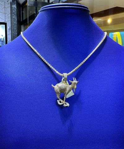 Goat Custom Made Diamond Pendant (1.50CT) in 10K Gold
