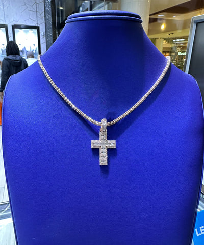 Cross Diamond Pendant Rose Gold (1.75CT) in 10K Gold