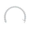 6mm 925 Sterling Silver Diamond Tennis Bracelet 1.60CT with 10K Gold Studs 0.15CT Diamonds