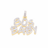 10K Gold Diamond BosBaby Pendant 2.45CT