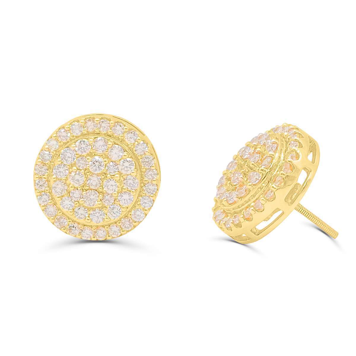 10K Yellow Gold Diamond Earring