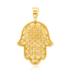 Hamsa Hand Allah Cenetered Diamond Pendant (2.50CT) in 10K Gold