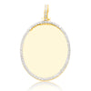 Oval Shape Custom Diamond Memory Pendant (2.50CT) in 10K Gold