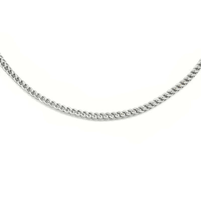 2.5mm 10K Gold Hollow Franco Chain (White or Yellow) - from 16 to 20 Inches