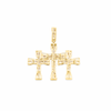 10K 3Cross Gold Diamond Pendant 1.60CT