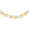 Iced Out Diamond Two Tone Infinity Link Chain (7CT) in 10K Gold - 5.5mm (20 inches)