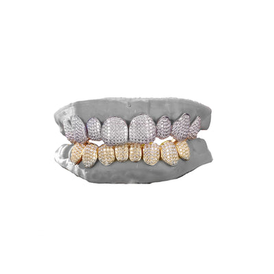 10 on 10 VVS Two Tone Bussdown Grillz