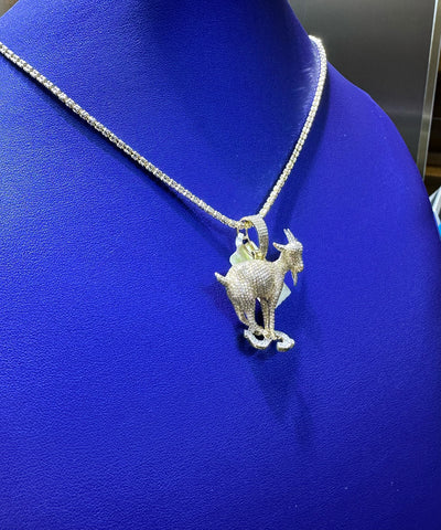 Goat Custom Made Diamond Pendant (1.50CT) in 10K Gold