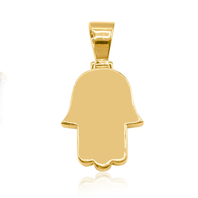 Hamsa Hand Bling Diamond Pendant (3.00CT ) in 10K Gold