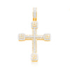 Iced out Cross Diamond Pendant (4.00CT) in 10K Gold