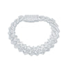 Iced Out Cuban Diamond Bracelet (9.50CTW) in 10K White Gold - 15mm