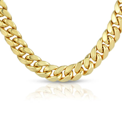 6.5mm 10K Hollow Gold Miami Cuban Chain