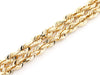 7mm 10K Gold Hollow Rope Chain (White or Yellow) - from 20 to 28 Inches