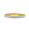 Square Cut Baguette Diamond Bracelet (7.00CTW) in 10K Gold - 8mm