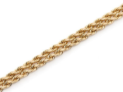 2mm 10K Gold Hollow Rope Chain (White or Yellow) - from 16 to 28 Inches