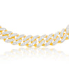 Iced Out Diamond Monaco Cuban Link Chain (16.50CT) in 10K Gold - 9.8mm (22 inches)
