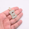 E Letter Baguette Diamond Pendant (4.25CT) in 10K Gold