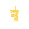 F Letter Baguette Diamond Pendant (4.25CT) in 10K Gold