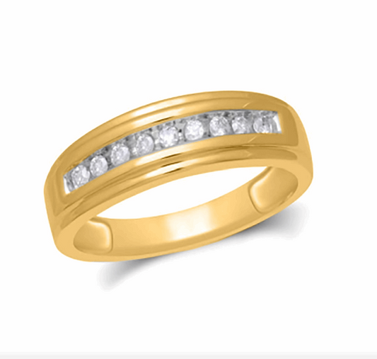 10K Gold Diamond Men's Ring 0.20CT