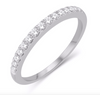 Round Cut Pave Diamond Women's Band Ring (1.00CT) in 14K Gold - Size 7 to 12