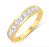 Channel Set Round Cut Diamond Women's Band Ring (1.00CT) in 10K Gold - Size 7 to 12