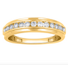 Channel Set Round Cut Diamond Men's Band Ring (2.00CT) in 10K Gold - Size 7 to 12