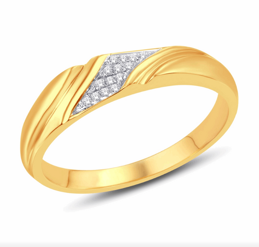 10K Gold Diamond Men's Ring 0.04CT