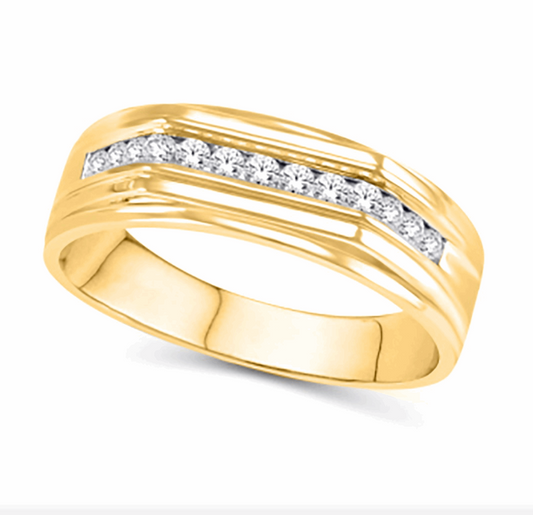 10K Gold Diamond Men's Ring 0.25CT