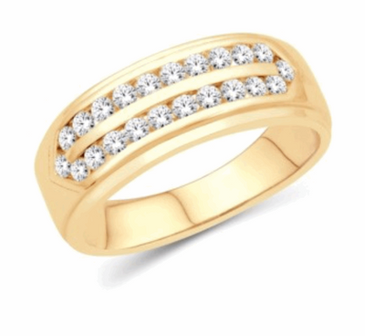 10K Gold Diamond Men's Ring 1.00CT