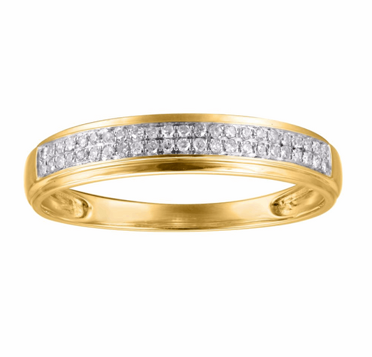 10K Gold Diamond Men's Ring 0.15CT
