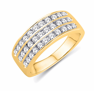 10K Gold Diamond Men's Ring 1.00CT