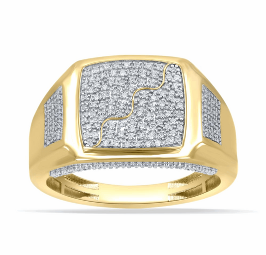 10K Gold Diamond Men's Ring 0.33CT