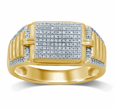 10K Gold Diamond Men's Ring 0.33CT