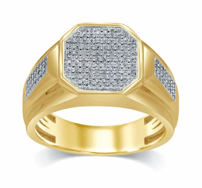 10K Gold Diamond Men's Ring 0.33CT