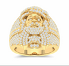 10K Gold Diamond Jesus Men's Ring 1.75CT
