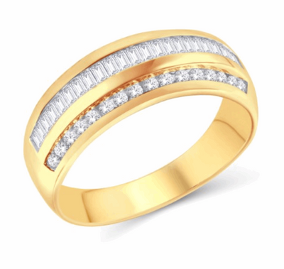 10K Gold Diamond Men's Ring 1.00CT