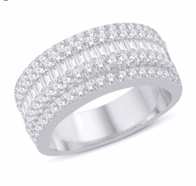 10K Gold Diamond Men's Ring 2.00CT