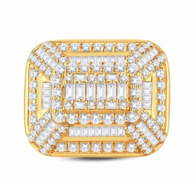 10K Gold Diamond Men's Ring 2.15CT