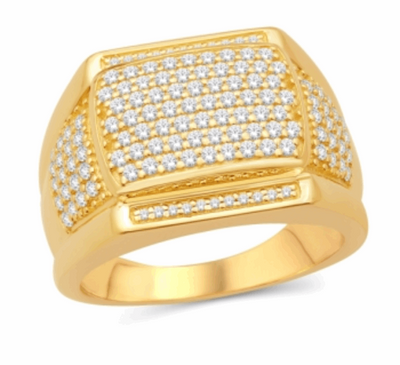 10K Gold Diamond Men's Ring 1.00CT