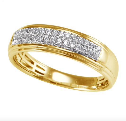 14K Gold Diamond Men's Ring 0.25CT