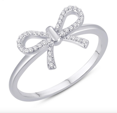 Imperial Knot Diamond Women's Ring (0.07CT) in 10K Gold - Size 7 to 12