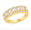 Half Eternity Rectangular Baguette Diamond Women's Ring (0.46CT) in 14K Gold - Size 7 to 12