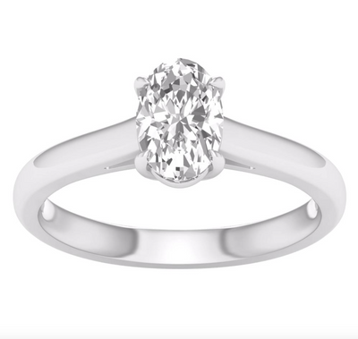 Oval Cut Diamond Women's Ring (2.00CT) in 14K Gold - Size 7 to 12 (LAB GROWN DIAMONDS)