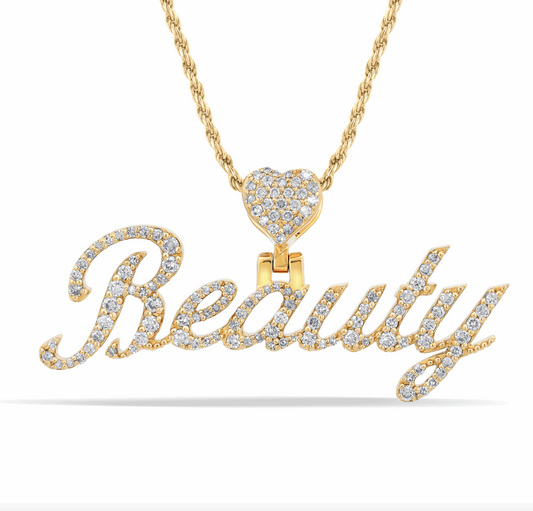 10K Gold Diamond Beauty Pendant 1.18CT