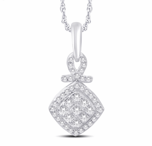 10K Gold Diamond Pendant 0.21CT