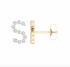 10K Gold Diamond Initial Earring