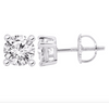 Princess Cut Round Lab Grown Solitiare Diamond Stud Earring (2.00CT) in 14K Gold (Yellow or White)